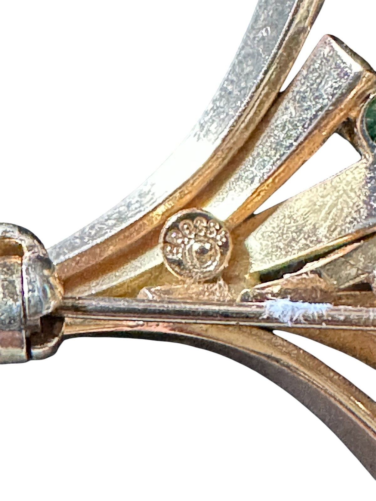 Grosse Broche Vintage Plaqué Or Strass Fournisseur Dior