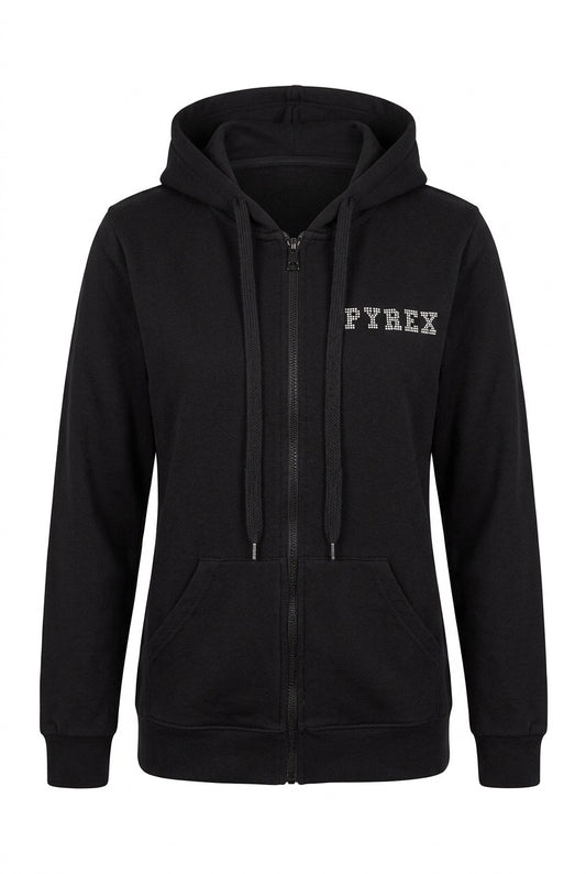 Pyrex Italia sweat strass imprimé graphique face — Seconde Main VestiaireFMR