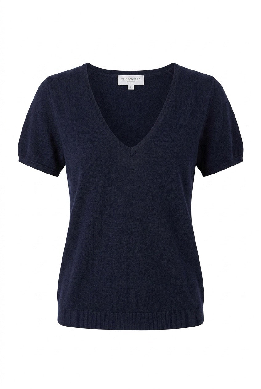 Pull manches courtes Eric Bompard en cachemire – Seconde main luxe – VestiaireFMR Genève Suisse