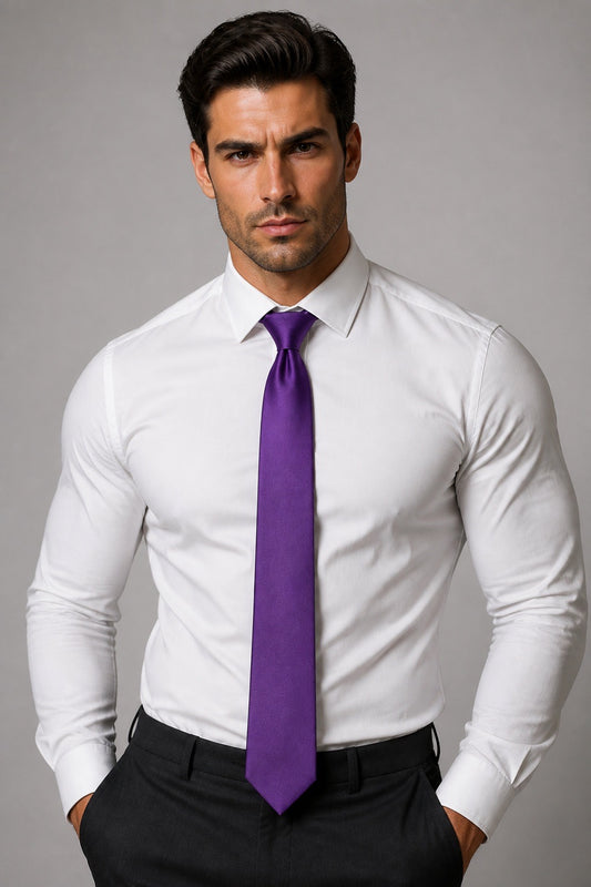 Homme portant une cravate en soie vintage de Gianni Versace – Seconde main luxe – VestiaireFMR Genève Suisse
