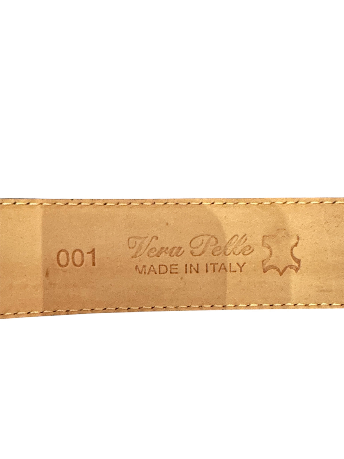 Ceinture cuir bleu nuit intérieur doublure — VestiaireFMR
