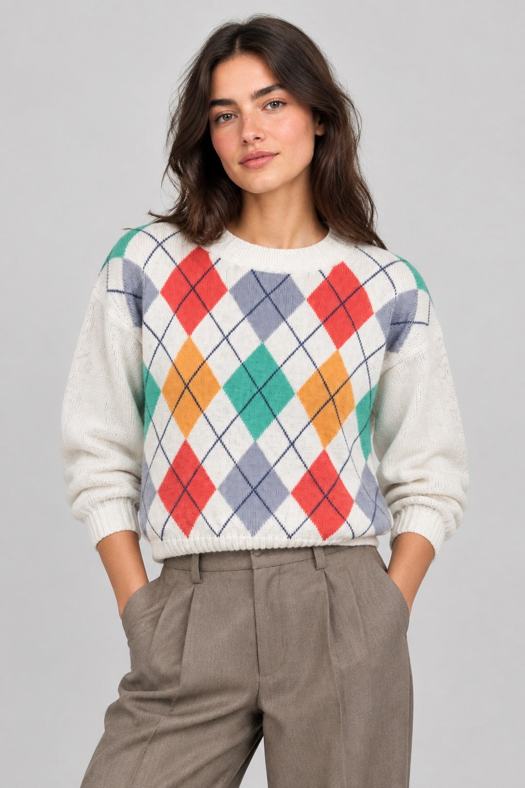 Pull coton vintage oversize United Colors of Benetton Made in Italy années 80 — VestiaireFMR Genève