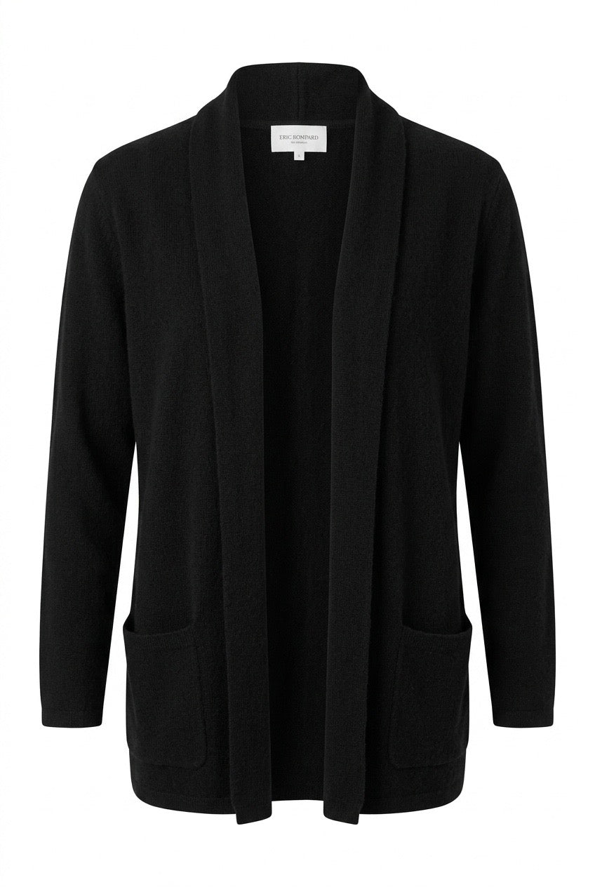 Cardigan noir Eric Bompard en cachemire – Seconde main luxe – VestiaireFMR Genève Suisse