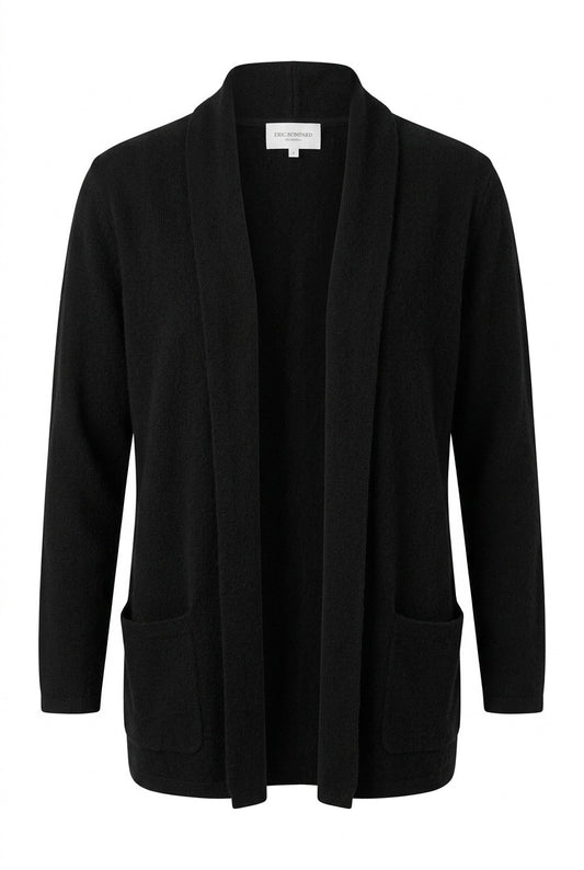 Cardigan noir Eric Bompard en cachemire – Seconde main luxe – VestiaireFMR Genève Suisse