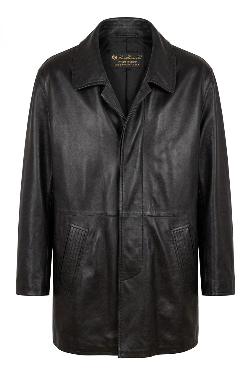 Marco Pierguidi Manteau Réversible coté cuir  loro Piana – Seconde main luxe – VestiaireFMR Genève Suisse
