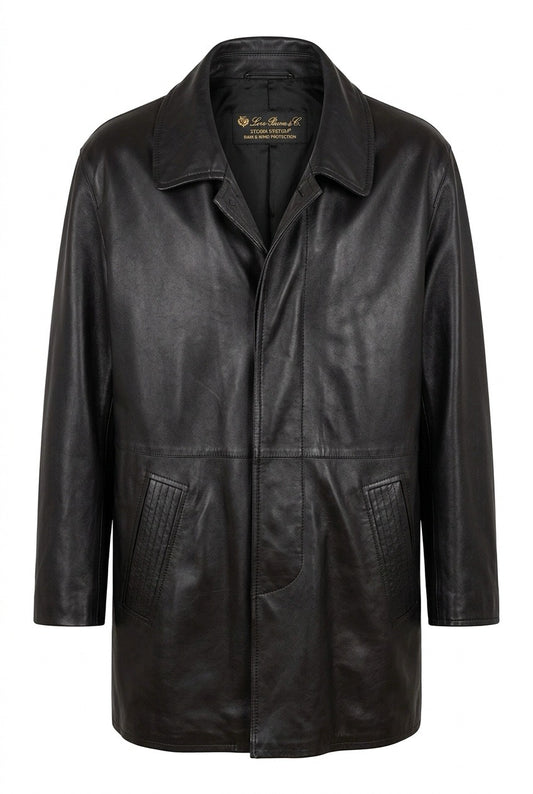 Marco Pierguidi Manteau Réversible coté cuir  loro Piana – Seconde main luxe – VestiaireFMR Genève Suisse