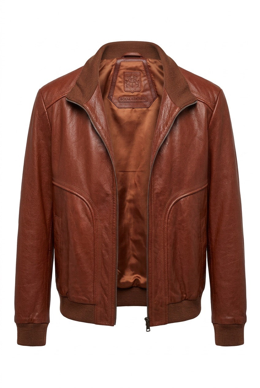 Blouson homme Corneliani en cuir – Seconde main luxe – VestiaireFMR Genève Suisse