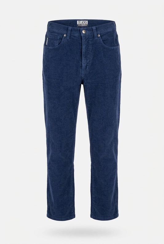Pantalon Iceberg velours marine face taille haute vintage seconde main — VestiaireFMR