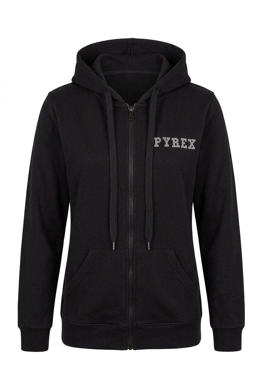 Pyrex Italia sweat strass imprimé graphique face — Seconde Main VestiaireFMR