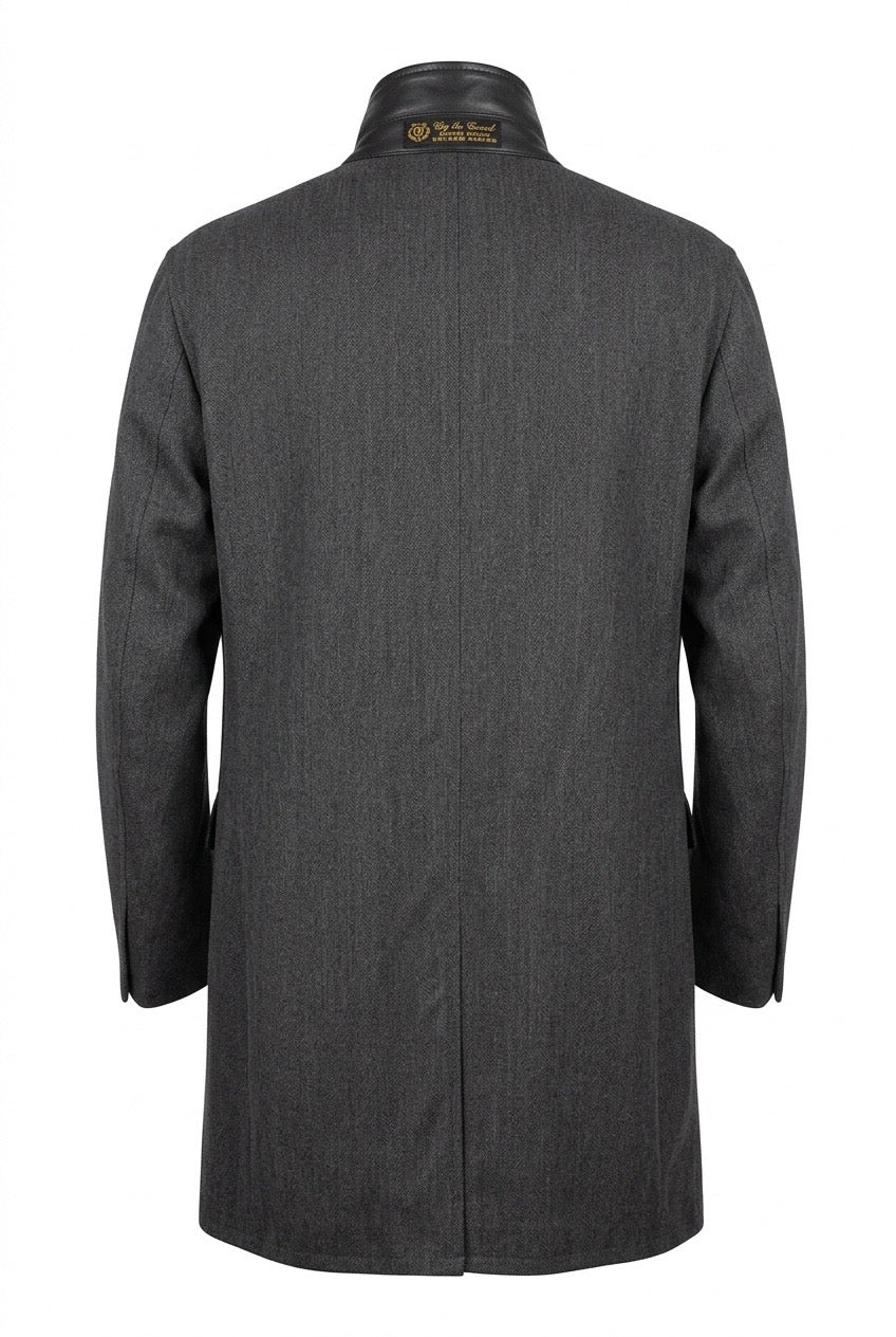 Marco Pierguidi Manteau Réversible coté textile de dos – Seconde main luxe – VestiaireFMR Genève Suisse