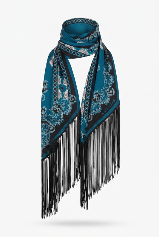 Foulard en soie Elie Saab  – Seconde main luxe – VestiaireFMR Genève Suisse