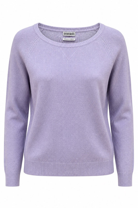 Pull Napapijri vintage laine cachemire lilas mannequin fantôme – Seconde Main luxe – VestiaireFMR Genève Suisse