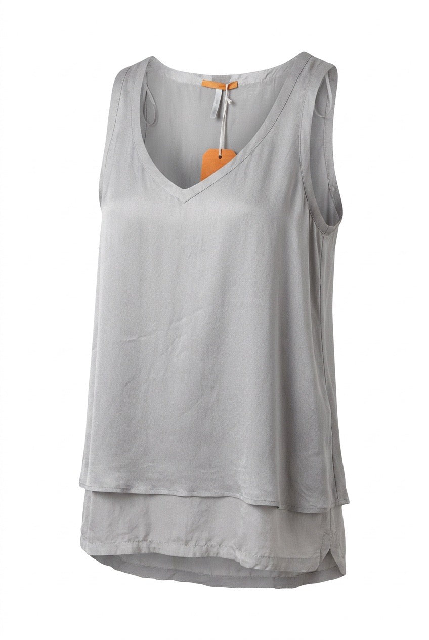 Top Boss Orange soie femme - Seconde main luxe – VestiaireFMR Genève Suisse