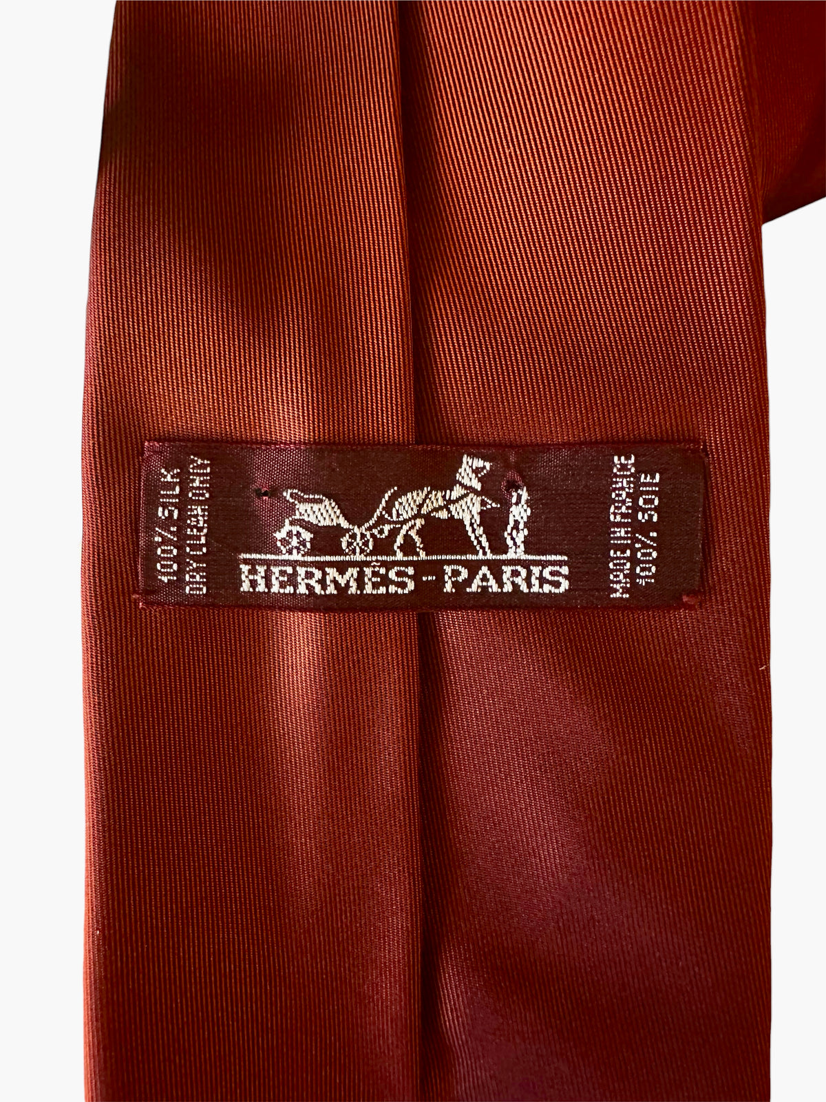 Hermès Paris Cravate Soie Orange Vintage Made in France