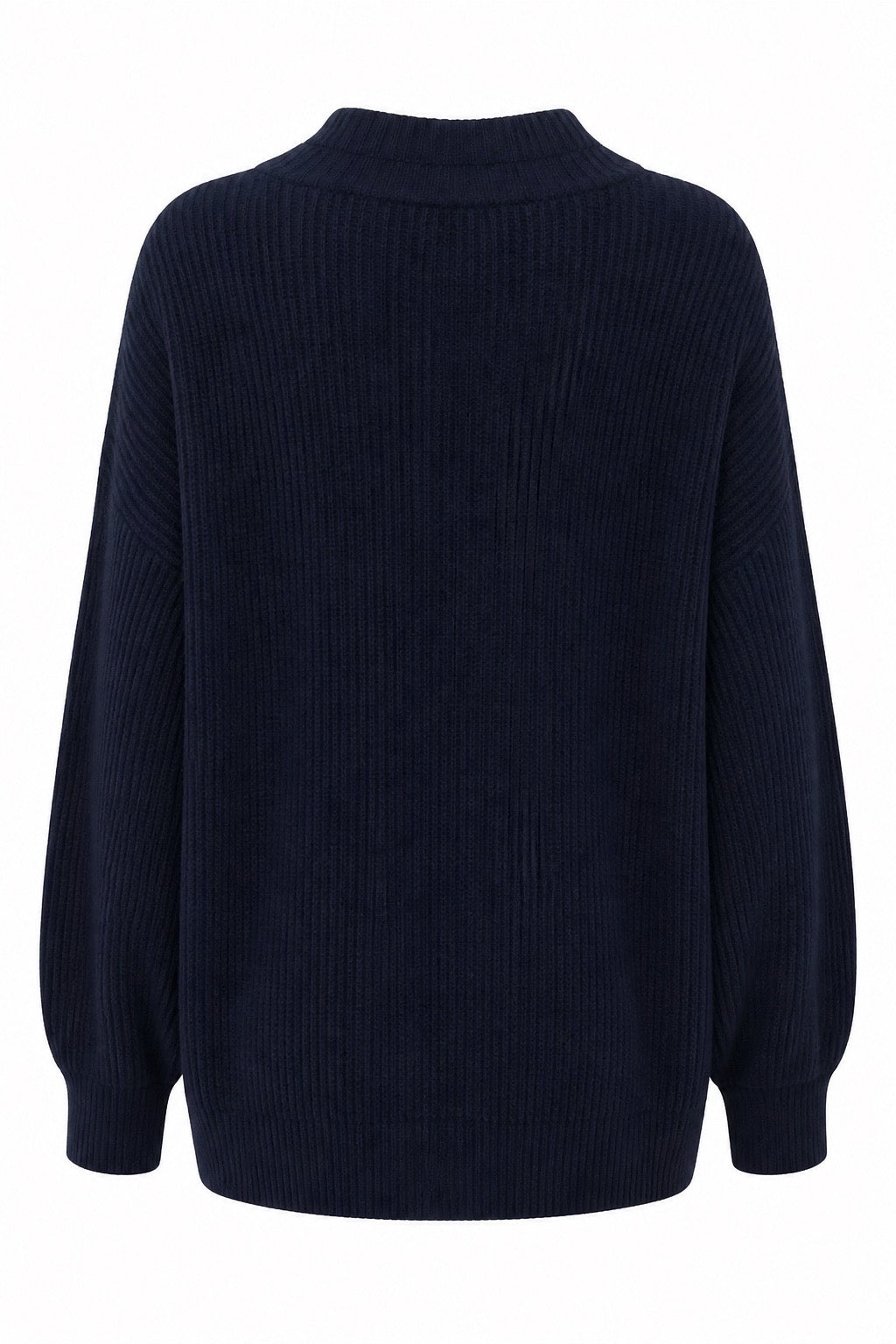 Pull homme zippé Francesco Smalto réversible en cachemire de dos couleur bleu marine – Seconde main luxe – VestiaireFMR Genève Suisse