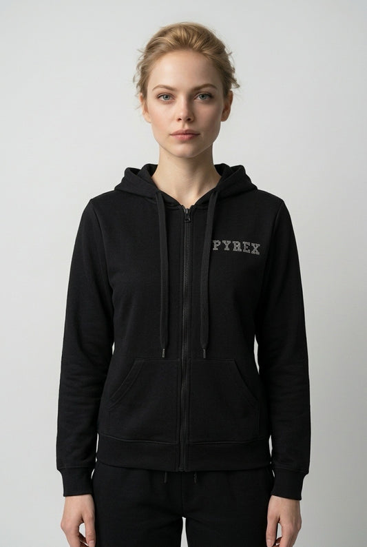 Pyrex Italia sweat-shirt graphique strass coton — Seconde Main VestiaireFMR