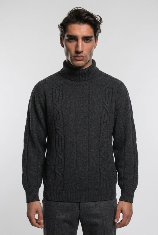 Homme portant un pull Lanvin vintage en cachemire – Seconde main luxe – VestiaireFMR Genève Suisse