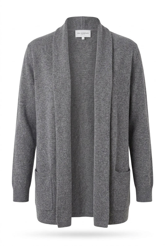 Cardigan femme en cachemire gris Eric Bompard – Seconde main luxe – VestiaireFMR Genève Suisse