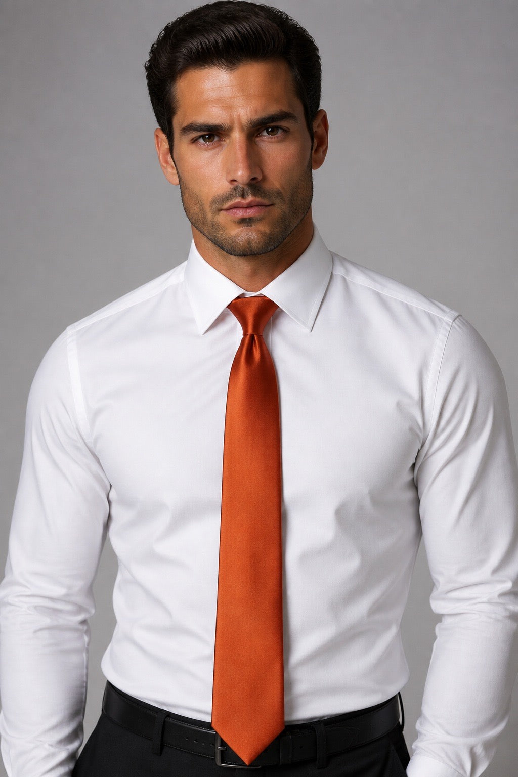Homme portant une cravate en soie vintage Hermès – Seconde main luxe – VestiaireFMR Genève Suisse