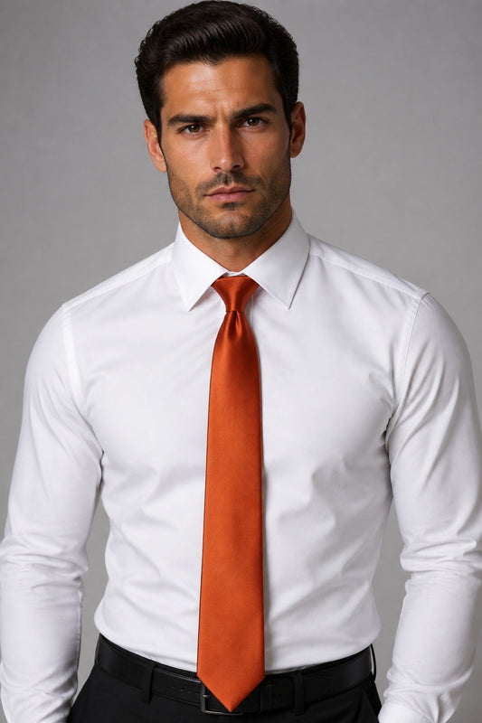 Homme portant une cravate en soie vintage Hermès – Seconde main luxe – VestiaireFMR Genève Suisse