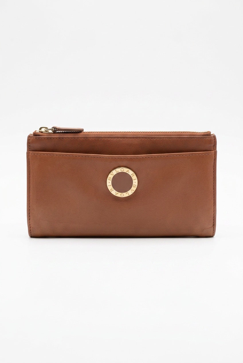 Porte-monnaie Bvlgari en cuir – Seconde main luxe – VestiaireFMR Genève Suisse