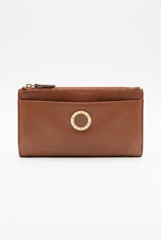 Porte-monnaie Bvlgari en cuir – Seconde main luxe – VestiaireFMR Genève Suisse