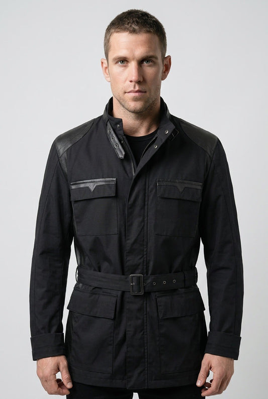 Homme portant une veste noire homme Versace Collection - Seconde main luxe - VestiaireFMR Genève Suisse