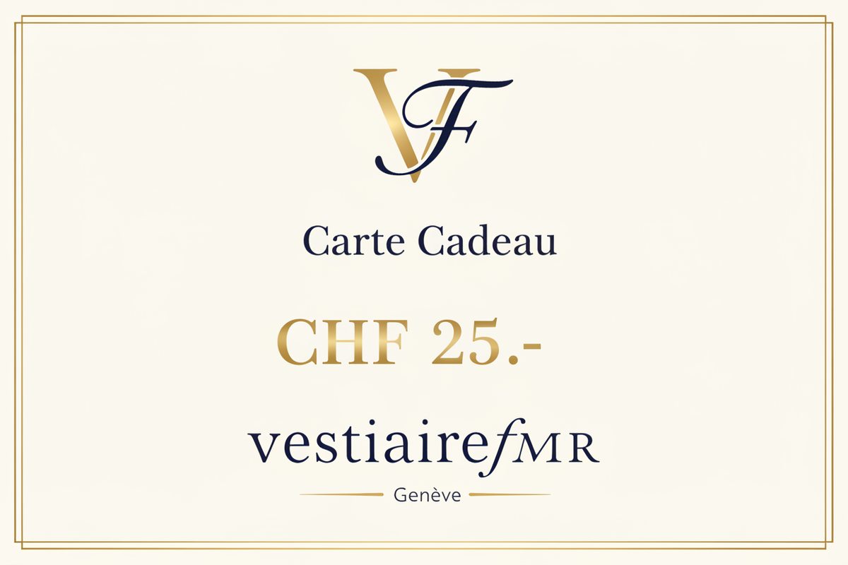 Carte Cadeau VestiaireFMR 25 CHF – Mode vintage luxe Genève Suisse