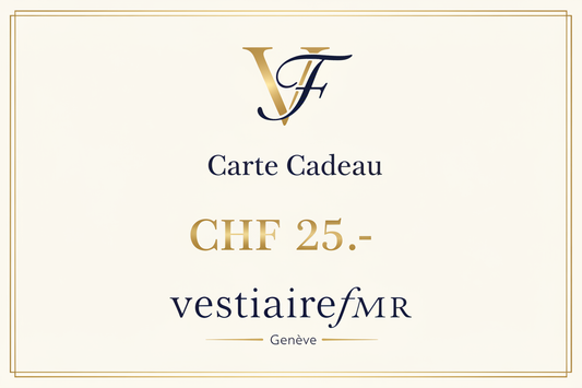 Carte Cadeau VestiaireFMR 25 CHF – Mode vintage luxe Genève Suisse